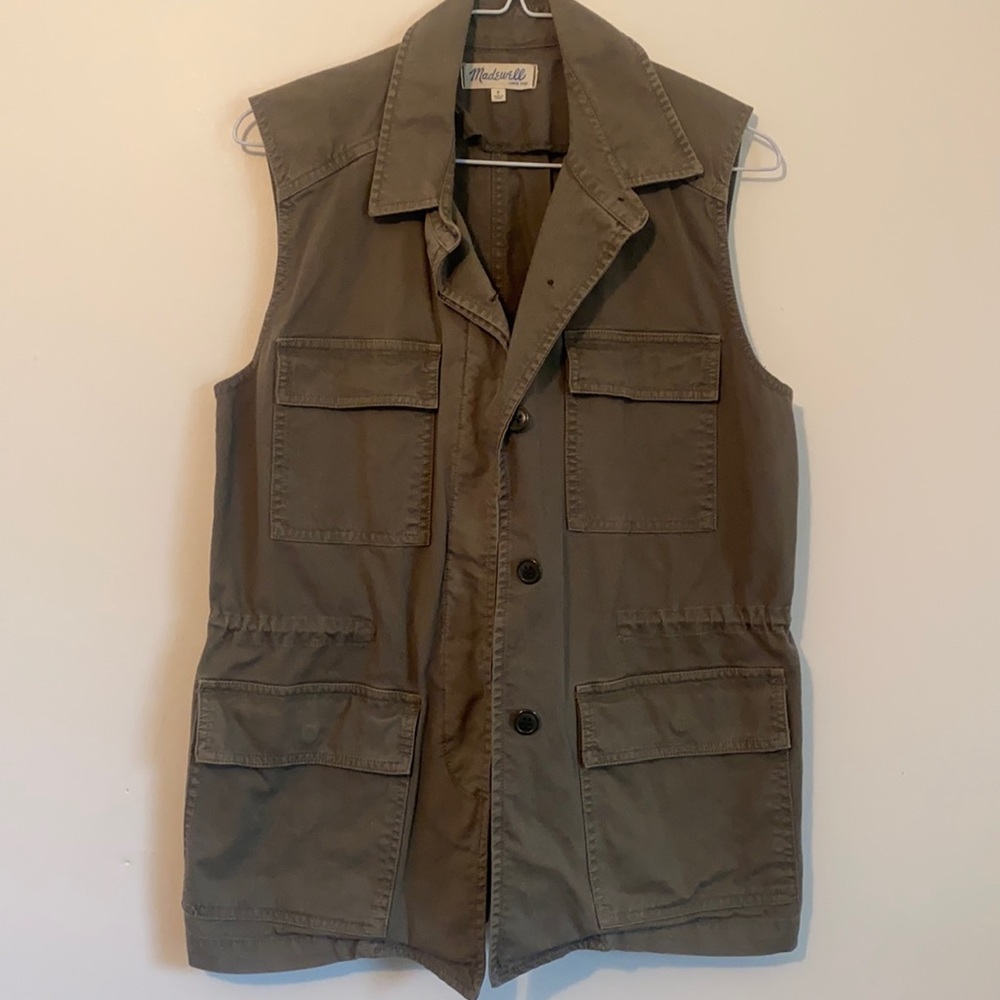 Madewell Army Green Canvas Vest